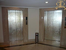 Silver-Leafing-With-Crackle-Finish-done-on-Lift-Doors-1